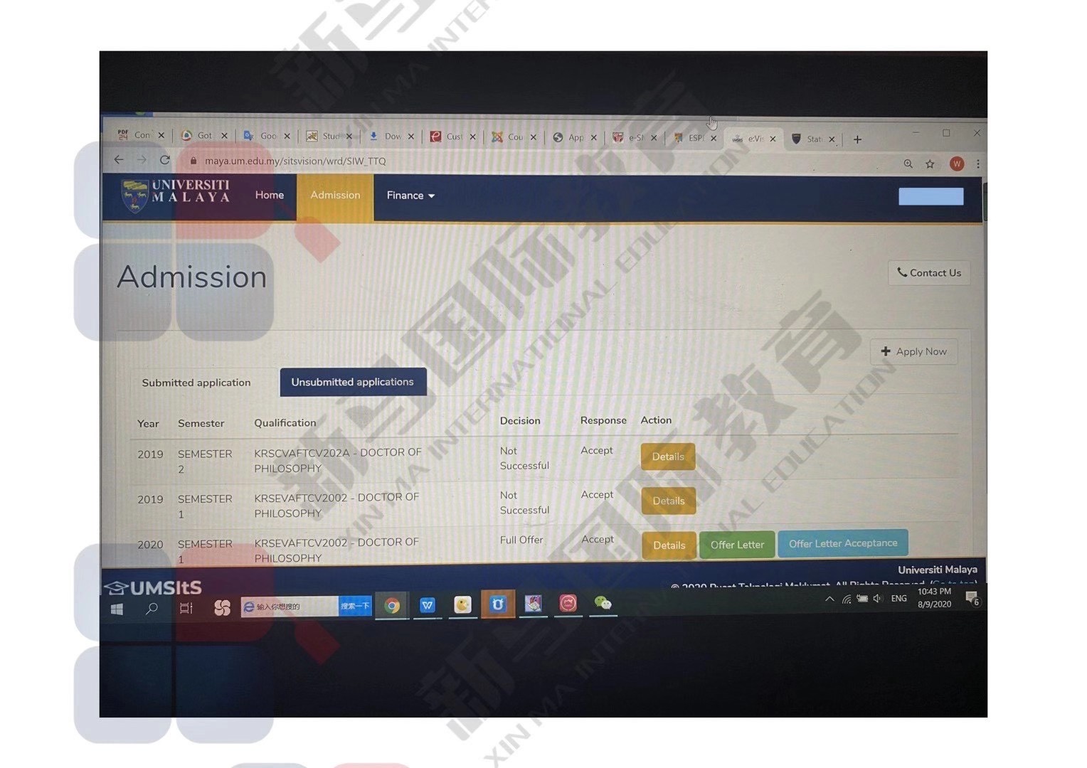 魏同學(xué)馬來(lái)亞博士offer(圖1)